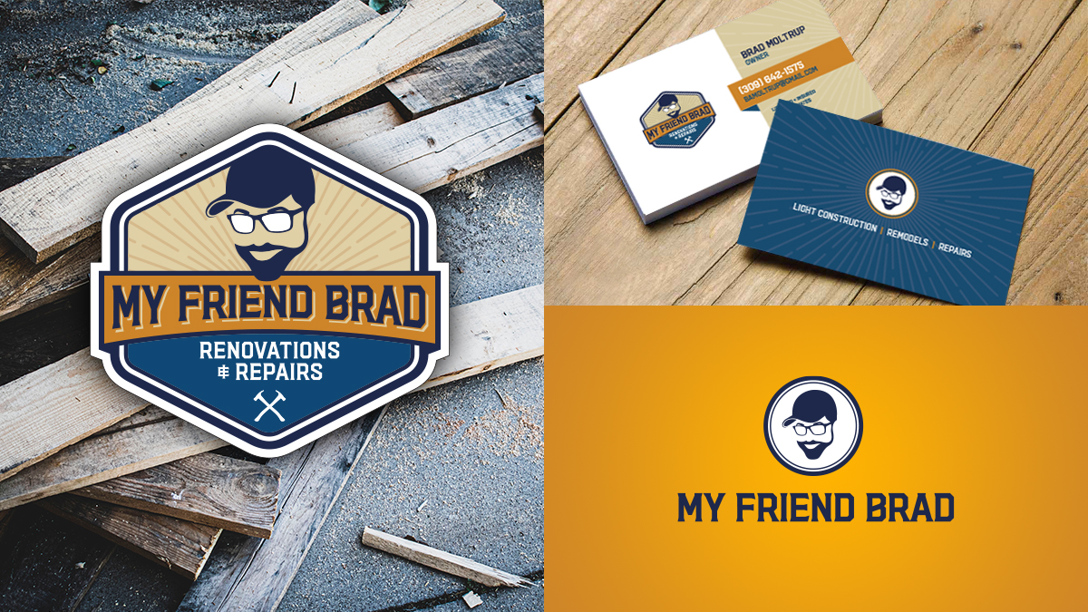 My Friend Brad Logo Business Cards